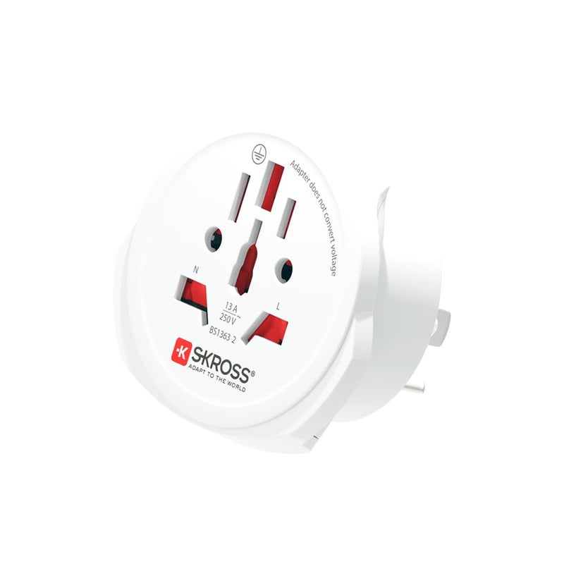 Skross World to USA Country Travel Adaptor, White - Image 1